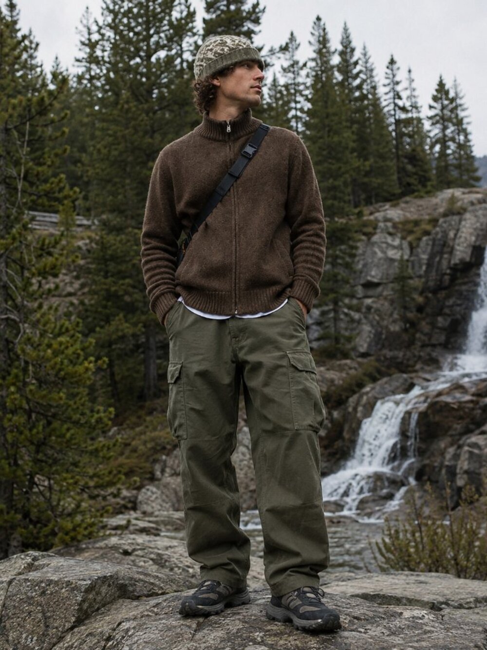 Patagonia Men’s Lambswool Full Zip Sweater Brown Size Small Wool Blend